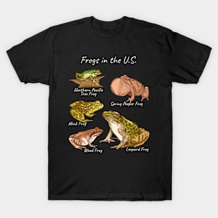 Frogs Species USA Design for Frog Fans T-Shirt